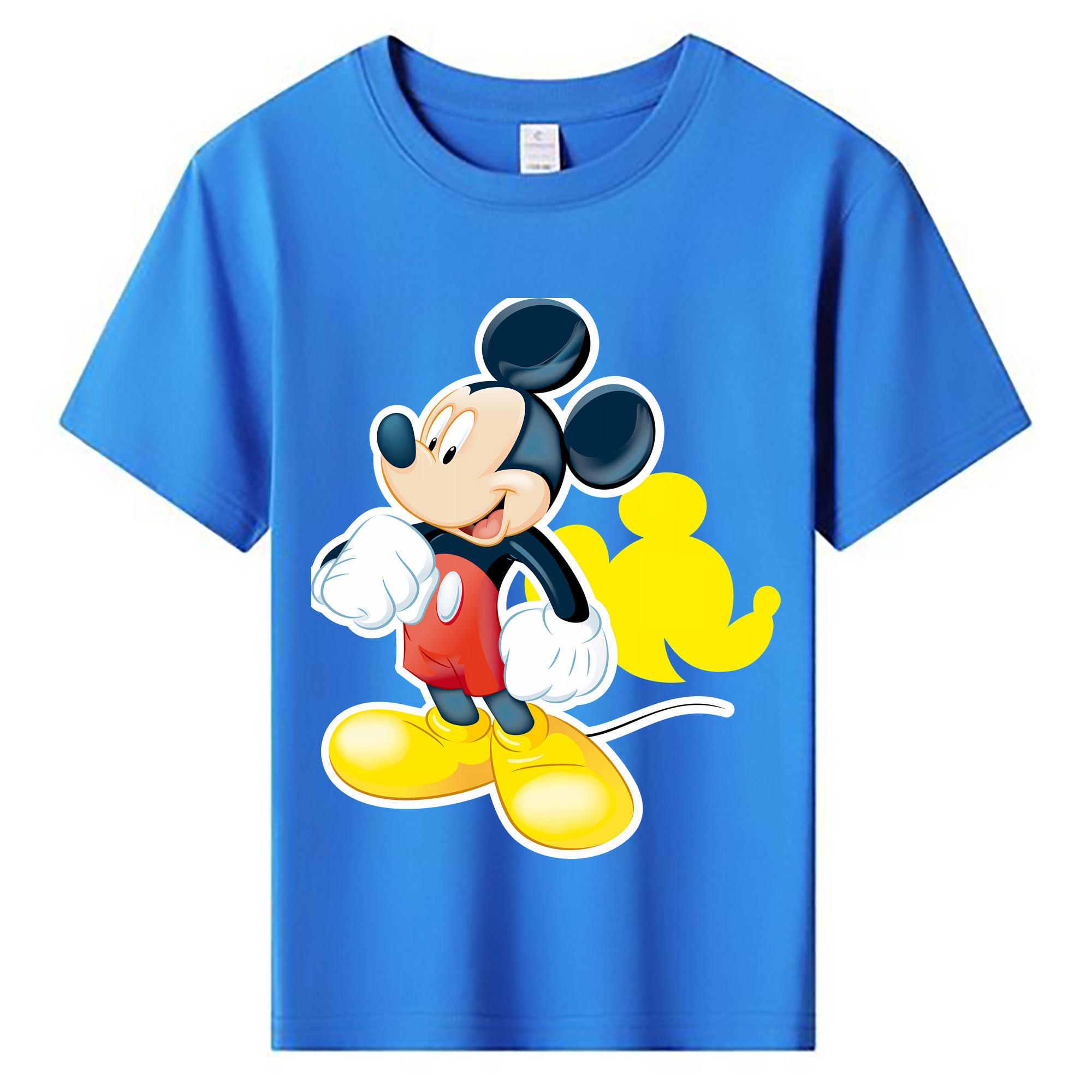 （画像用） ミッキーマウス Mickey Mouse 綿100％キッズTシャツ（フロントプリント）